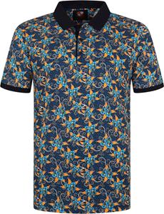 Suitable Polo Bloemen Donkerblauw