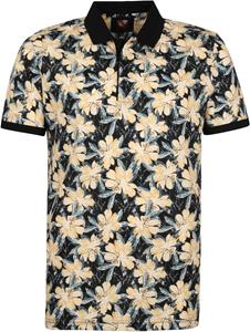 T-shirt Suitable Polo Bloemen Donkerblauw Navy