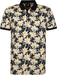 Suitable Polo Bloemen Donkerblauw Navy