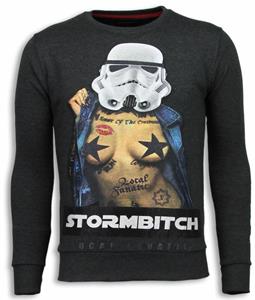 Local Fanatic Stormbitch rhinestone sweater