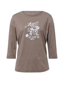 Your Look... for less! Dames Lang shirt taupe/wit Größe