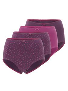 Wäschepur Dames Tailleslip 2x bedrukt + druif + magenta Größe