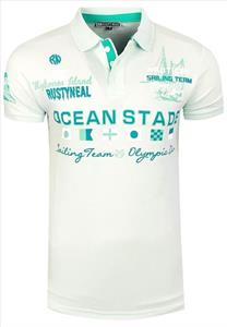 Rusty Neal - Heren Polo - Mint Groen - Korte Mouw - Kraagje