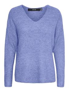 Vero Moda V-Ausschnitt-Pullover "VMCREWLEFILE LS V-NECK BLOUSE"