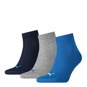 PUMA Korte sokken met ribboorden (3 paar)