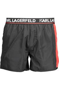 Karl Lagerfeld getapete zwarte zwemshort met logo