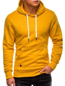 Ombre - Basicitalia - Herenhoodie - Geel Mosterd - Kangaroezak