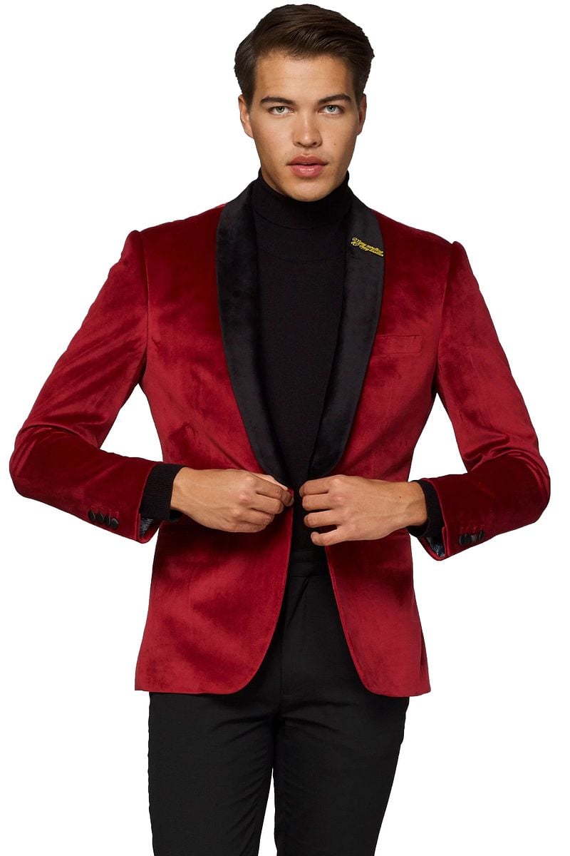 Opposuits Christmas dinner jacket burgundy