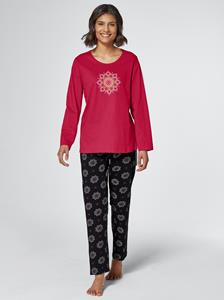 Pyjama in rood/zwart geprint van Comtessa