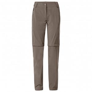 Vaude Women's Farley Stretch Zip Off T-Zip Pants II - Trekkingbroek, grijs/bruin