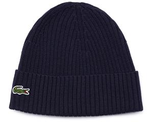 Lacoste Unisex Lacoste Beanie aus gerippter Wolle - Heidekraut Grau 