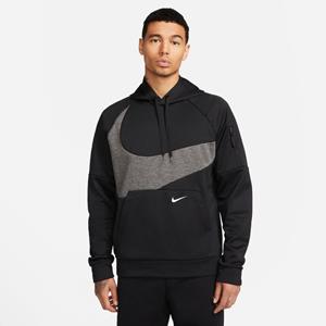 Nike Hoodie Therma-FIT Swoosh - Zwart/Grijs