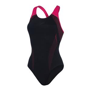 Speedo maat 40  Plastisol Laneback Dames - Zwart / Rood