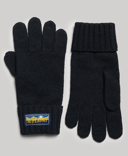 Superdry Vrouwen Radar Handschoenen van Wolmix Blauw