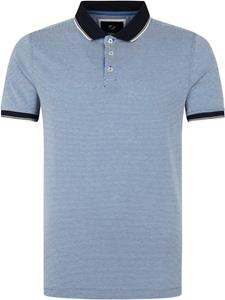 T-shirt Suitable Oxford Polo Blauw