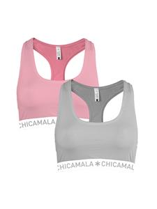 Muchachomalo Meisjes 2-pack racerback effen