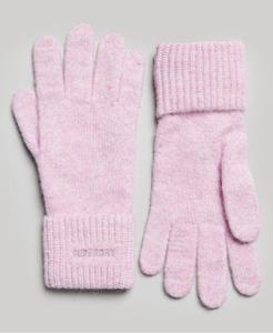 Superdry Vrouwen Essential Geribde Handschoenen Roze Grootte: 1SIZE