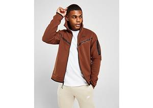 Nike Lichtgewicht sweatshirt met capuchon en ritssluiting Heren Sportkleding Tech Fleece hoodie Cacao Wow/zwart