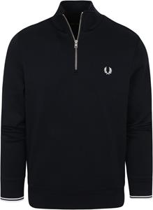 Fred Perry Half Zip Trui Navy Blauw