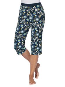 Your Look... for less! Dames Pyjama-Broek donkerblauw geprint Größe