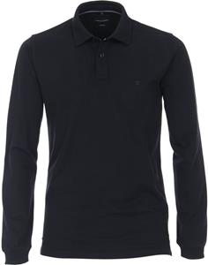 Casa Moda Longsleeve Polo Navy Blauw