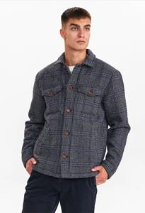 Anerkjendt Akbastian check jacket dark grey mel 900823