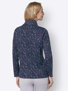 Shirt met lange mouwen in marine geprint van heine