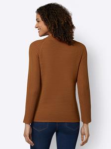 Pullover met lange mouwen in cognac van heine