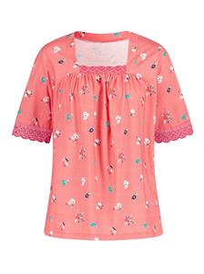 Your Look... for less! Dames Shirt met korte mouwen flamingo/donkerblauw geprint Größe