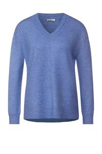 STREET ONE V-Ausschnitt-Pullover, in Melange Optik