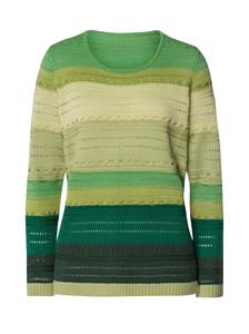 Your Look... for less! Dames Pullover met lange mouwen lindegroen/appelgroen gedessineerd Größe