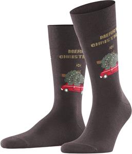 Burlington Sokken Merry X-Mas Bruin