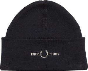 Fred Perry Muts Wol Logo Zwart -