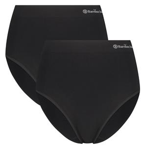 Bamboo Basics 2-pak taille slip naadloos dames - Amy - Hoge bamboe dames onderbroeken zwart