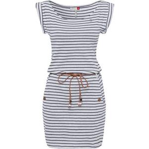 Ragwear Jerseykleid TAG STRIPES O, (2 tlg., mit Bindegürtel), im Streifen-Ringel-Design