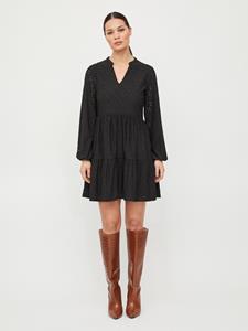 Vila Minikleid Kawa (1-tlg) Lochmuster, Falten, Drapiert/gerafft, Volant, Stickerei
