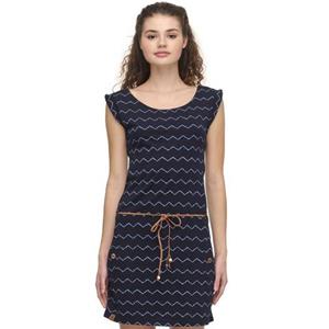 Ragwear Jerseykleid Tag Zig Zag II, stylisches Shirtkleid mit coolem Print und Bindegürtel