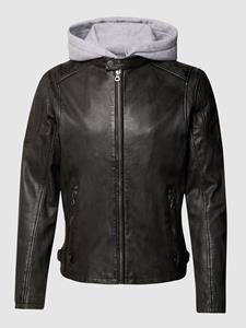 Regular fit leren jack in bikerlook, model 'Rylo'