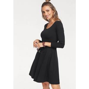 Aniston CASUAL Jerseykleid, mit Blumendruck oder in uni Schwarz