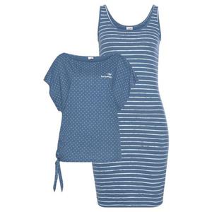 KangaROOS Jerseykleid, (2 tlg.), im Set mit oversize Shirt zum Knoten