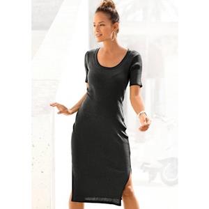 LASCANA Shirtkleid, mit gerippter Struktur