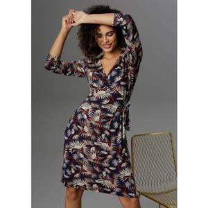 Aniston SELECTED Jerseykleid, mit Wickel-Ausschnitt und Bindeband