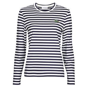 Lacoste Gestreept T-shirt met lange mouwen en ronde hals