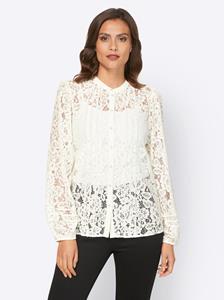 Kanten blouse in ecru van Ashley Brooke