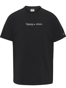 TOMMY JEANS T-shirt TJM CLASSIC LINEAR LOGO TEE met geborduurd logo