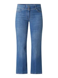 Korte regular fit jeans van biologische katoenmix