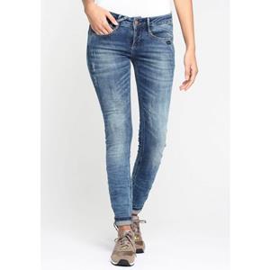 GANG Skinny-fit-Jeans "NELE", mit gekreuzten Gürtelschlaufen vorne am Bund