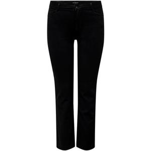 ONLY - Maat 42 - CARMAKOMA CARAUGUSTA HW ST DNM JEANS BLACK NOOS Dames Jeans