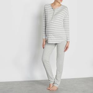 LA REDOUTE COLLECTIONS Pyjama voor zwangerschap en borstvoeding in bio katoen