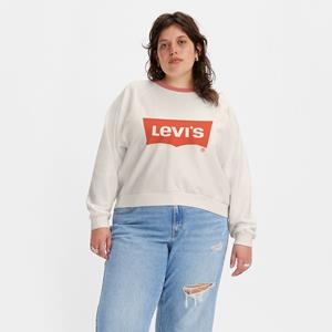 LEVI’S PLUS Cropped sweater, logo vooraan
